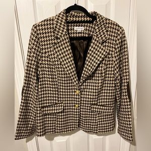 Joan Rivers Houndstooth Blazer, brown, size 12